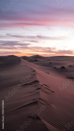 Tranquil Desert Dunes at Twilight for Mobile Wallpaper