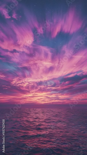 Surreal Sunset Over the Sea with Dreamlike Colors Mobile Wallpaper
