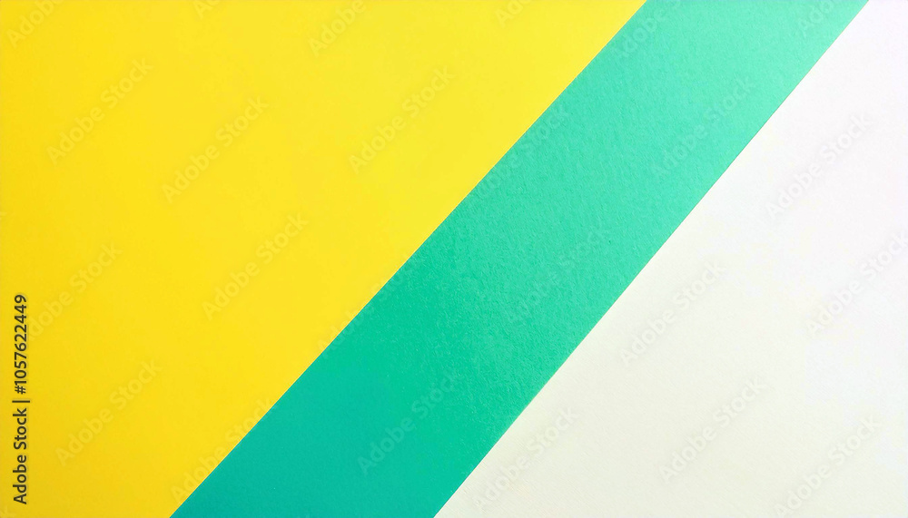 Vibrant Color Block Design: Yellow, Teal, White Vibrant Color Block Design: Yellow, Teal, White