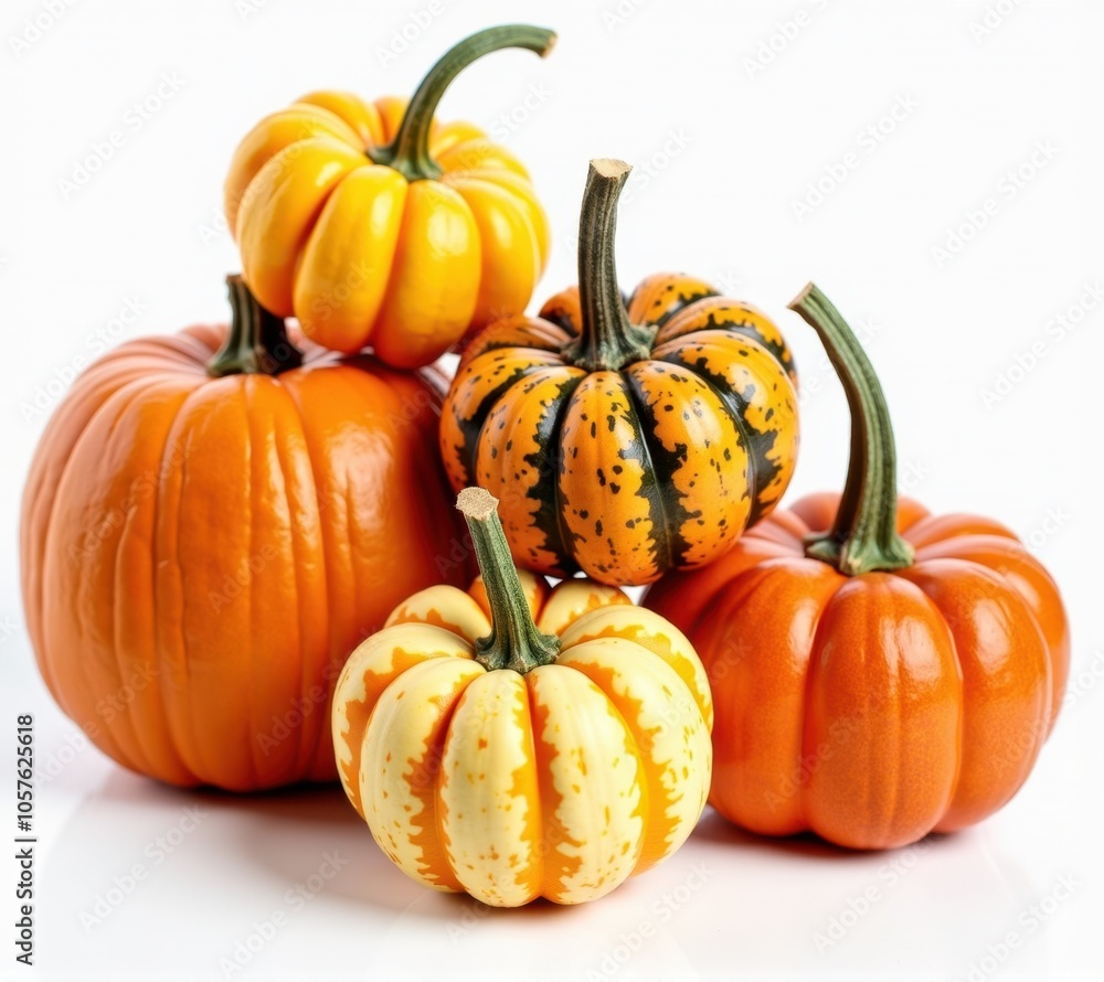 pumpkins different vegetables on white background pumpkins different vegetables on white background