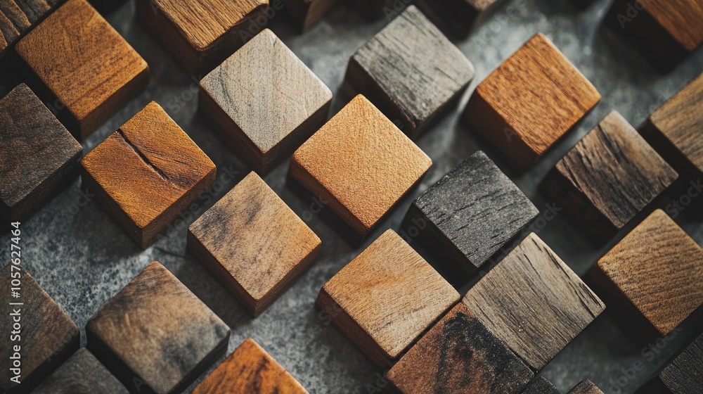 Wooden blocks with impactful words displayed on a gray backdrop Wooden blocks with impactful words displayed on a gray backdrop
