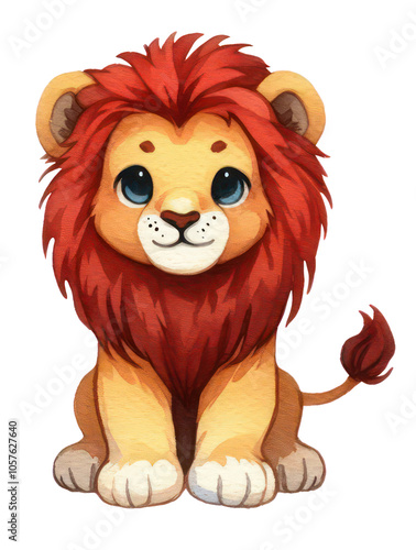 lion male cartoon isolated 2