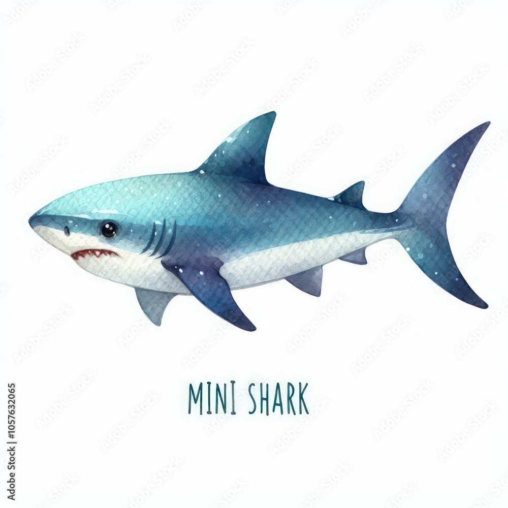 Obraz premium shark isolated on white background 4