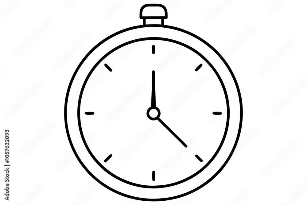 Elegant Clock Isolated Vector Illustration Elegant Clock Isolated Vector Illustration