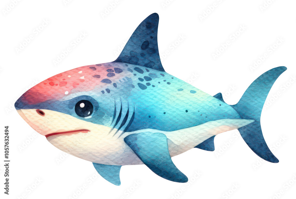 Fototapeta premium shark isolated on white background