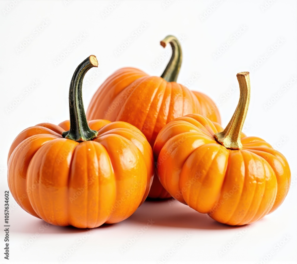 Obraz premium pumpkins different vegetables on white background