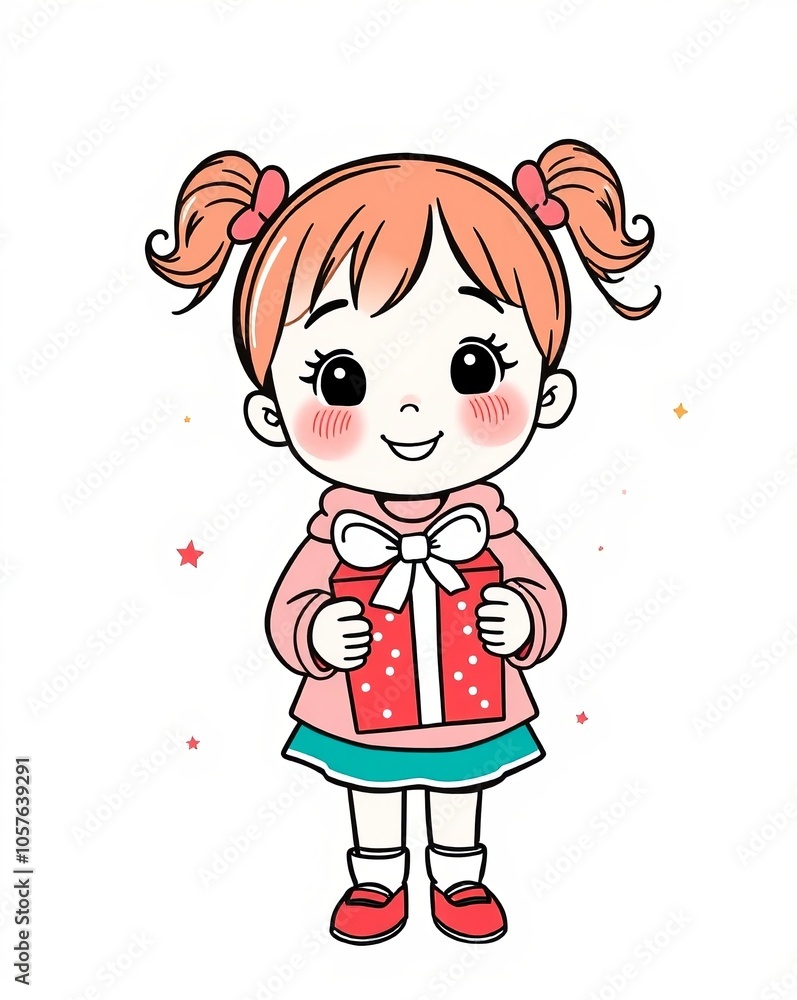 Little Girl with Holiday Cheer Little Girl with Holiday Cheer