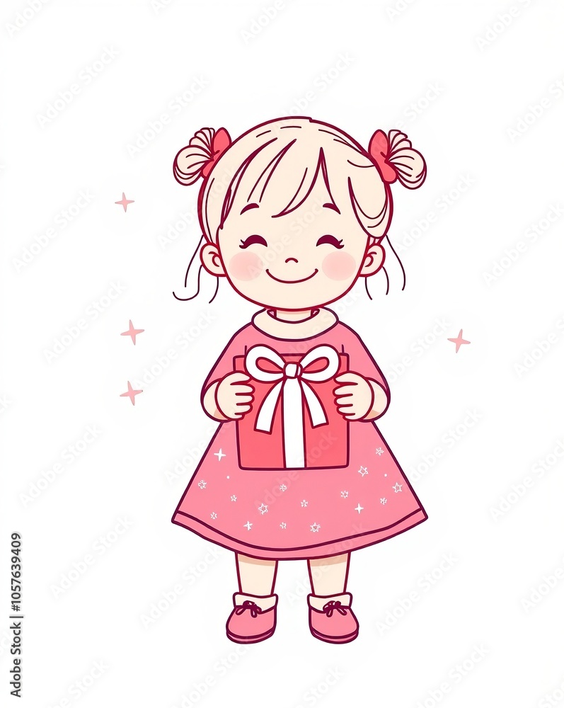Joyful Child with Festive Present Joyful Child with Festive Present