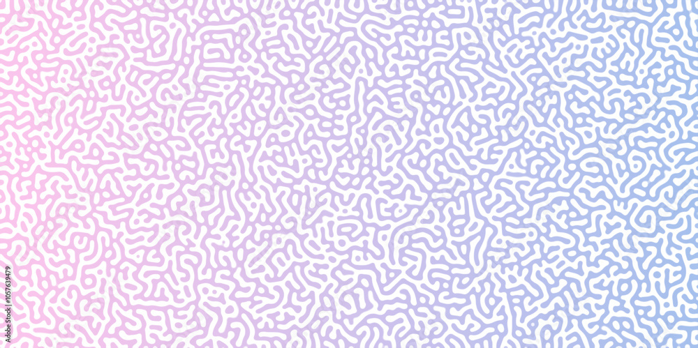 Abstract Reaction-diffusion Turing pattern natural texture blue gradient color scheme. Linear design with biological shapes. Organic lines Memphis. abstract truing organic wallpaper design, vector.
Abstract Reaction-diffusion Turing pattern natural texture blue gradient color scheme. Linear design with biological shapes. Organic lines Memphis. abstract truing organic wallpaper design, vector.