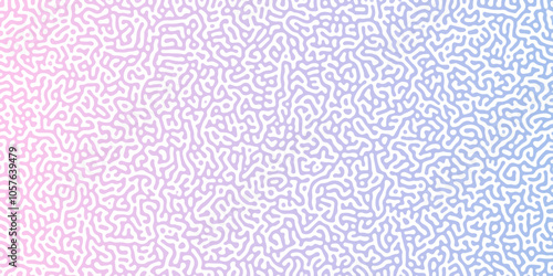 Abstract Reaction-diffusion Turing pattern natural texture blue gradient color scheme. Linear design with biological shapes. Organic lines Memphis. abstract truing organic wallpaper design, vector.	
