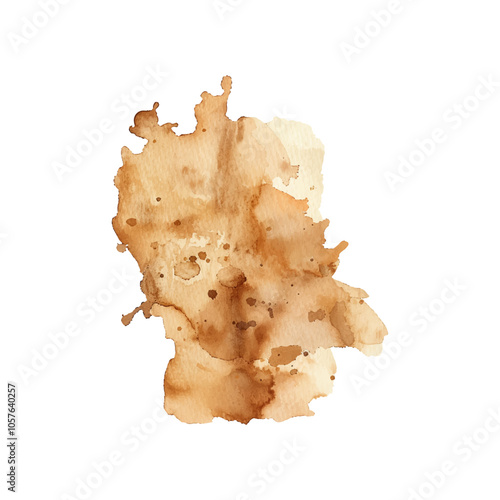 brown watercolor splash vector illustration in watercolor style