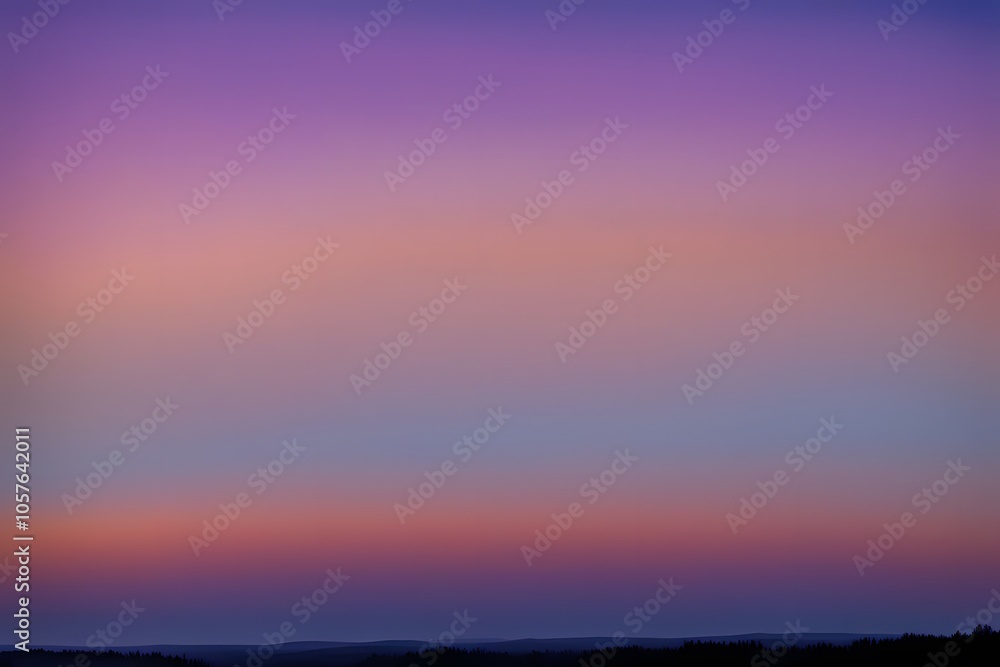 Obraz premium Clear evening sky with a warm orange horizon fading into deep blues and purples, AI Generated