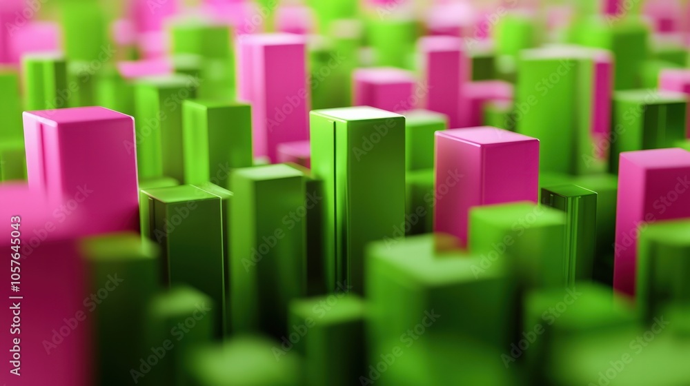 Vibrant Abstract Cityscape with Colorful Blocks in Varying Heights and Textures Vibrant Abstract Cityscape with Colorful Blocks in Varying Heights and Textures