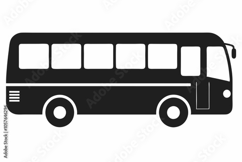 New Bus Silhouettes Vector Illustration & Stencil SVG Collection