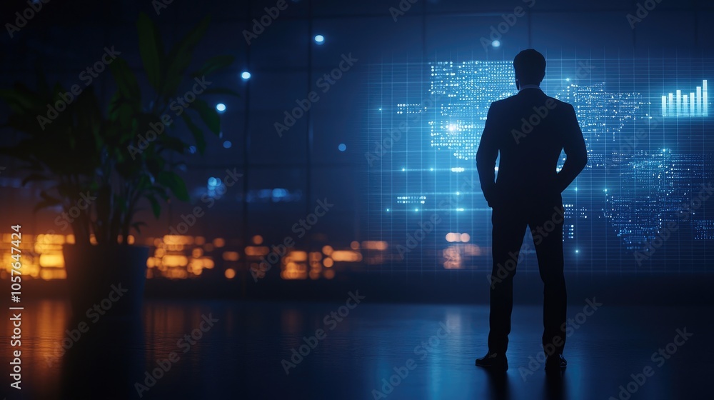 Fototapeta premium Confident Business Leader in Modern Workspace