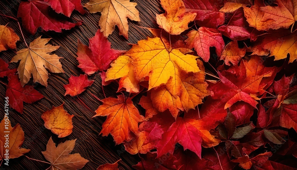 Autumn leaves lying on the floor Autumn leaves lying on the floor