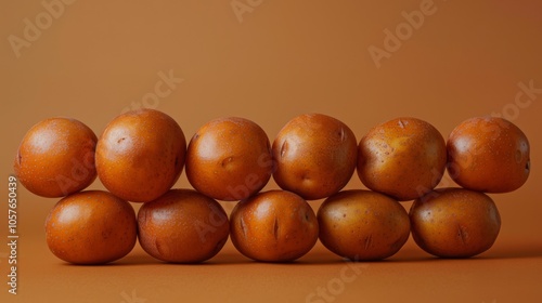 Wallpaper Mural A collection of washed potatoes with smooth skins arranged neatly in rows Torontodigital.ca