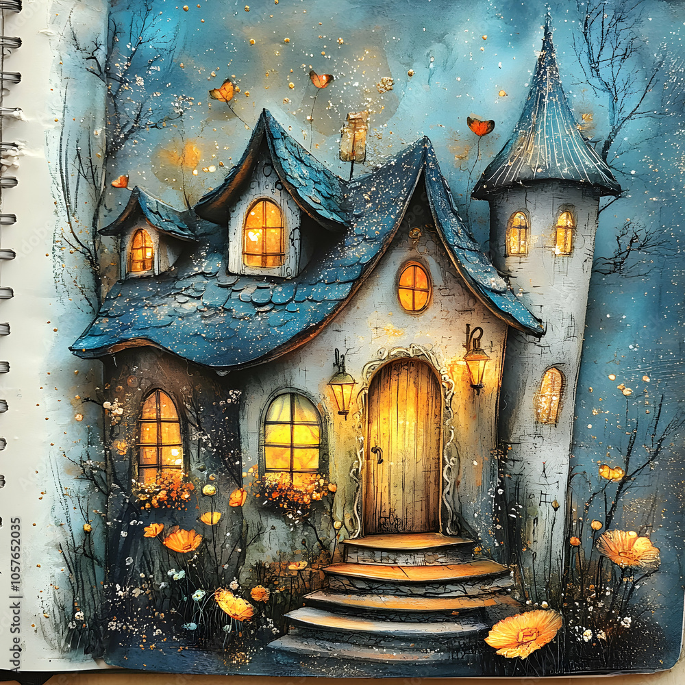 Fototapeta premium haunted house on the hill