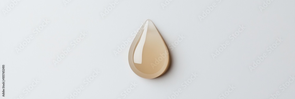 A drop of liquid is sitting on a white surface. The drop is small and has a slightly blurry appearance. Concept of calmness and serenity, as the drop seems to be suspended in mid-air A drop of liquid is sitting on a white surface. The drop is small and has a slightly blurry appearance. Concept of calmness and serenity, as the drop seems to be suspended in mid-air
