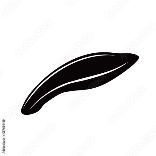 leech silhouette design. medicine worm sign and symbol.