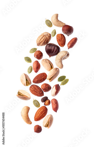 Fly nuts on white backgrounds