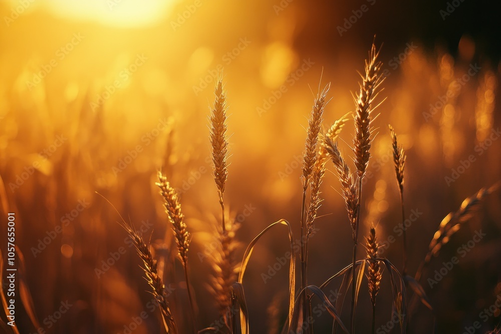 Golden Wheat Field at Sunset