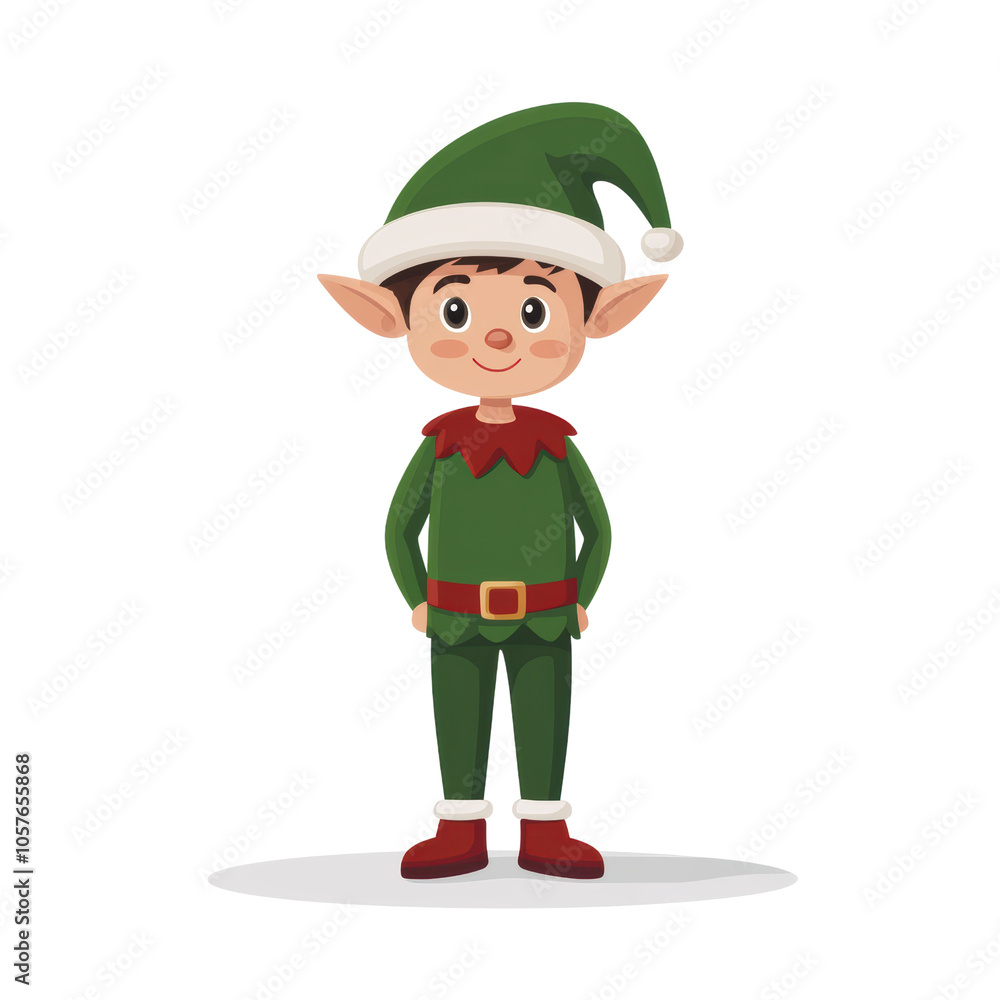 A cheerful cartoon elf, dressed in a festive green suit isolated on transparent background, cut out, png, stands ready to spread holiday cheer, Christmas cards, websites, and children's books A cheerful cartoon elf, dressed in a festive green suit isolated on transparent background, cut out, png, stands ready to spread holiday cheer, Christmas cards, websites, and children's books