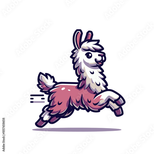 cool llama or alpaca vector mascotcharacter isolated illustration