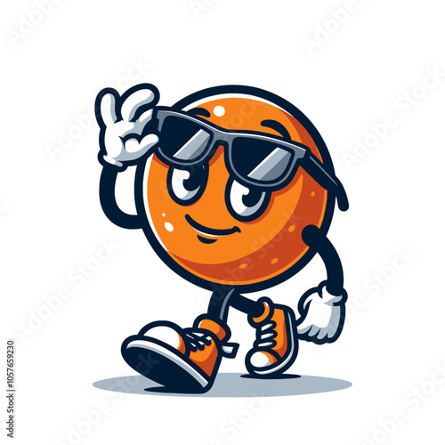 Orange mascot isolated vector illustration
