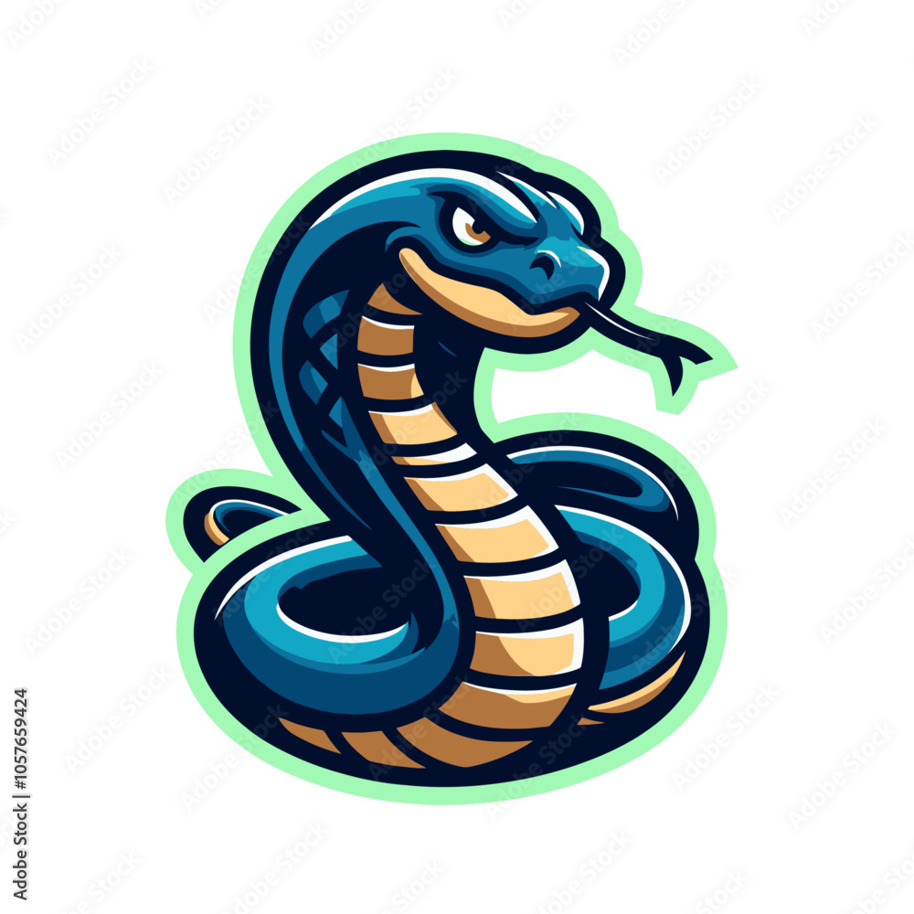 Fototapeta premium Snake modern mascot isolated vector illustration