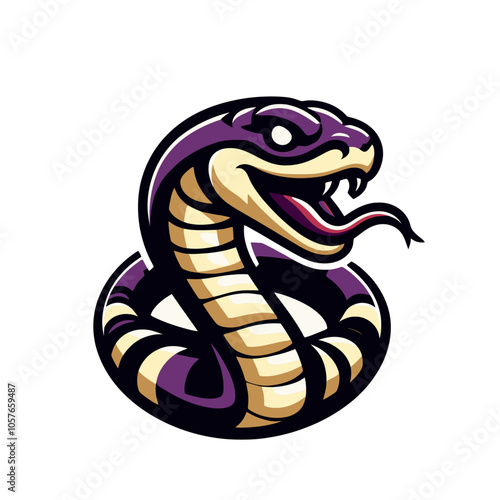 Snake modern mascot isolated vector illustration