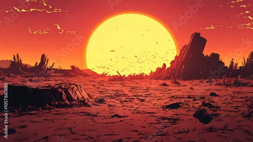 Digital Painting of an Alien Landscape