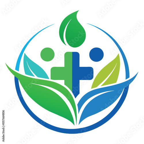 Hand drawn ozone therapy logo