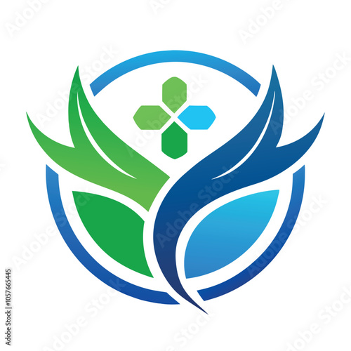 Hand drawn ozone therapy logo