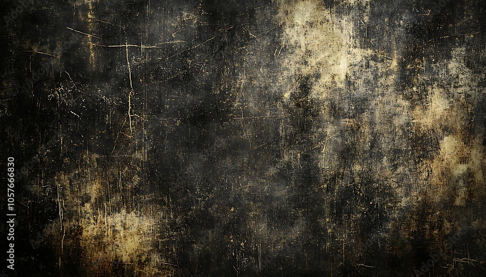Obraz premium Grunge Texture: An abstract black grunge texture for use in horror-themed designs.
