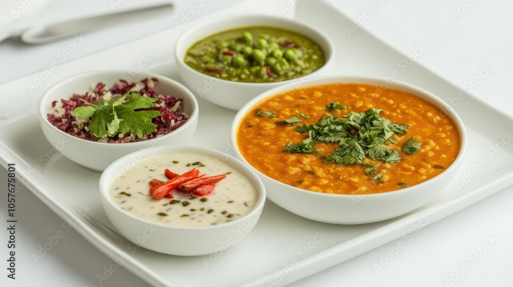 mouthwatering dal tadka served on a pristine white plate, highlighting its vibrant colors and rich textures, evoking a sense of authenticity and culinary delight mouthwatering dal tadka served on a pristine white plate, highlighting its vibrant colors and rich textures, evoking a sense of authenticity and culinary delight