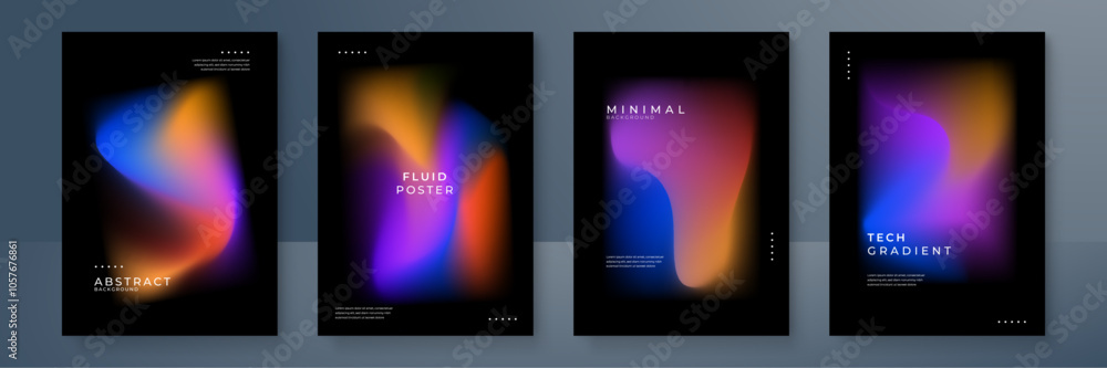 Fototapeta premium Abstract Gradient With Modern Fluid Concepts Design Poster