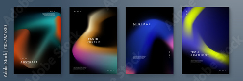 Elegant Abstract and Minimal Gradient Poster Vibrant Vivid. Perfect for modern tech themes, minimalistic art, and creative backgrounds in digital projects
