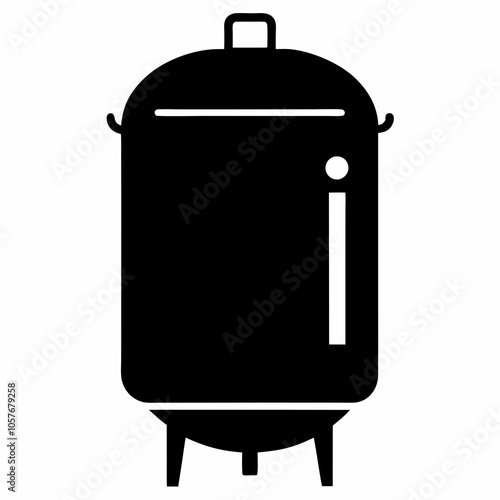 Water heater silhouette vector black on white background