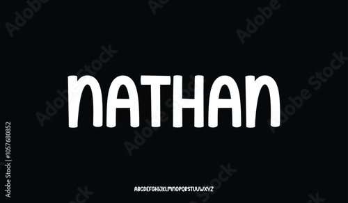 Nathan vector font elegant and luxury style
