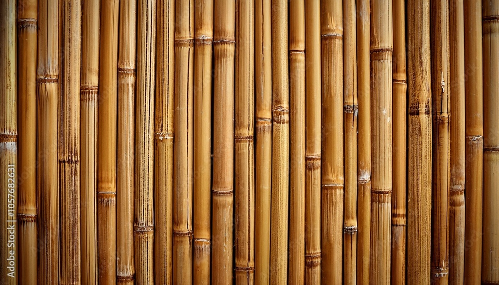 Naklejka premium Bamboo Texture with Vertical Lines 