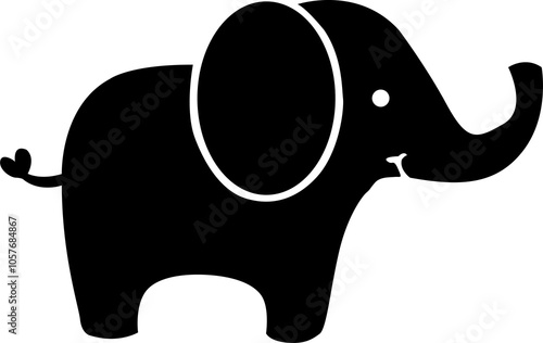 Elephant Silhouette Vector Illustration
 photo