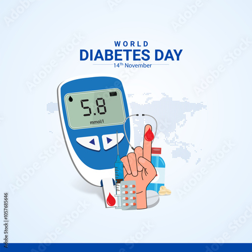 World Diabetes Day. November 14, vector logotype icon. abstract Vector illustration, World diabetic awareness day, World Diabetes Day, Diabetes Vector, Vector Illustration of World Diabetes Day, 
