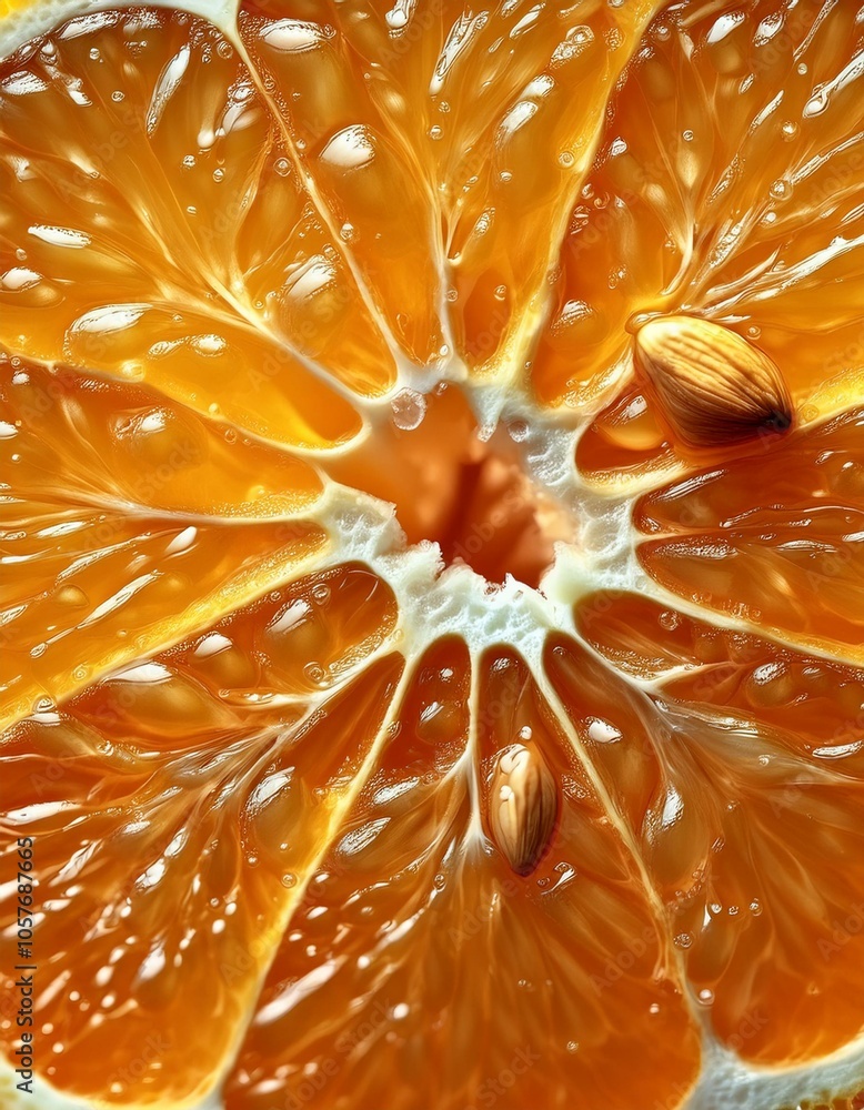 Close-up de un trozo de naranja Close-up de un trozo de naranja