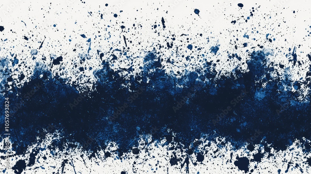 Obraz premium Artistic Navy Blue Ink Splatter Effect Background