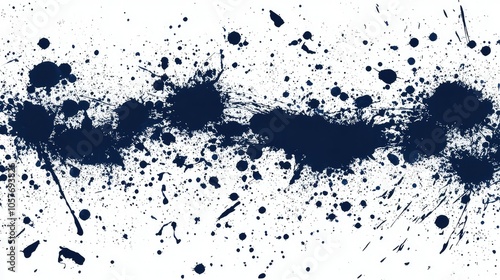 Navy Blue Ink Splatter Artistic Effect for Design Projects