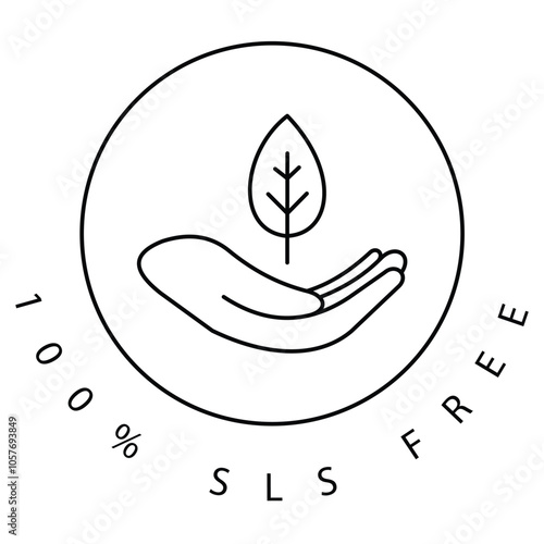 SLS-Free Eco Leaf Nature Vector Icon Design