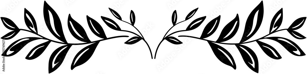 Floral divider freehand drawing vector illustration. Floral divider freehand drawing vector illustration.