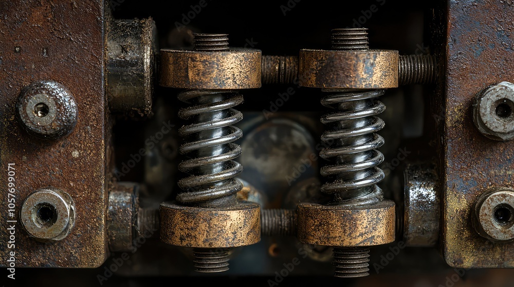 Close Up of Rusty Metal Machinery Components Close Up of Rusty Metal Machinery Components
