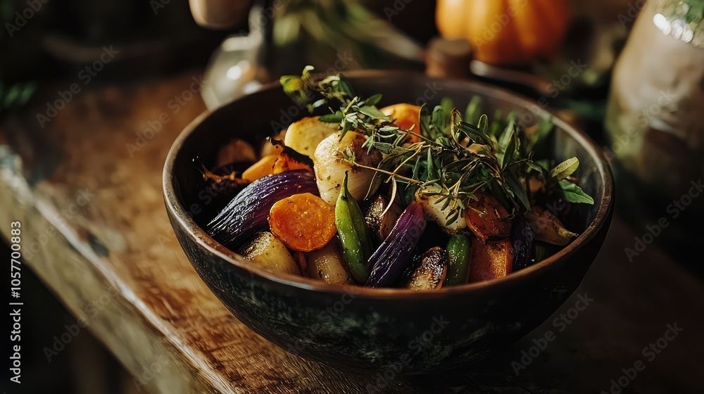 Fresh Farm to Table Vegetable Dish Presentation Fresh Farm to Table Vegetable Dish Presentation